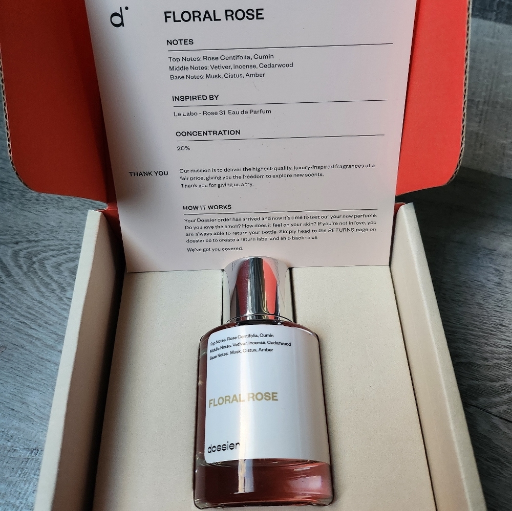 Dossier floral rose 50ml